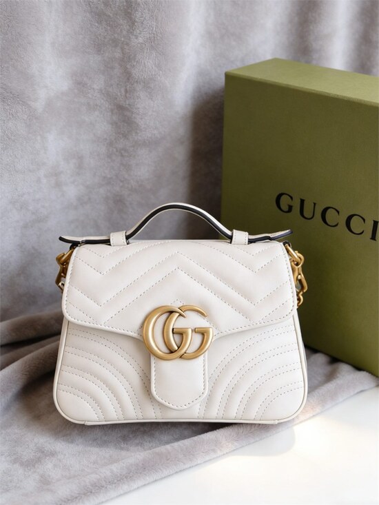 None Tops - Gucci GG Marmont Mini Top Handle Bag